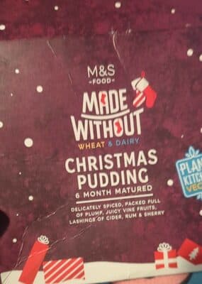 Made Without Wheat and Dairy Christmas Pudding