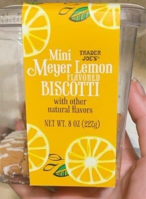 Mini Meyer Lemon Flavored Biscotti with other natural flavors