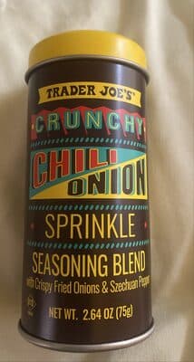 Crunchy chili onion sprinkle seasoning blend