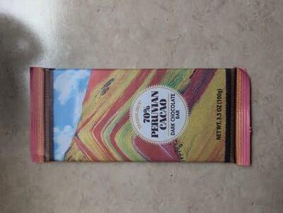 70% Peruvian Cacao Dark Chocolate Bar
