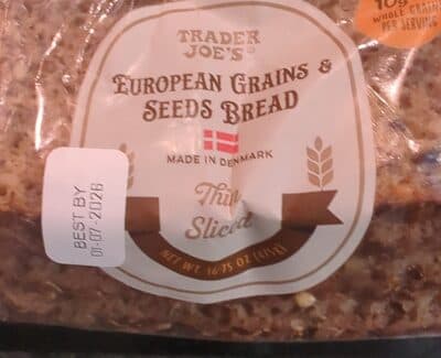 European Grains & Seeds Bread Thin Sliced