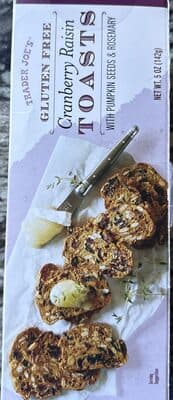 Cranberry Raisin Toasts with Pumpkin Seeds & Rosemary