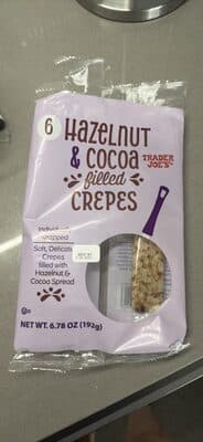 Hazelnut & Cocoa Filled Crepes