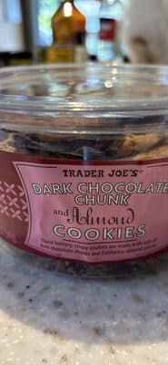 Dark Chocolate Chunk and Almond Cookies