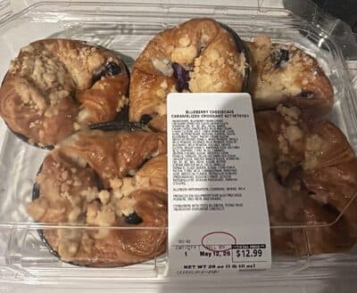 Blueberry Cheesecake Caramelized Croissant