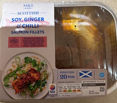 Soy, ginger and salmon fillets