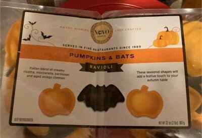 Pumpkins and Bats Cheese Ravioli
