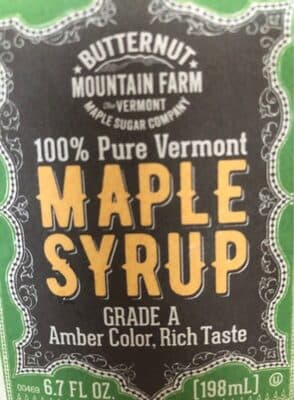 100% Pure Vermont Maple Syrup