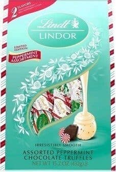 PEPPERMINT ASSORTED CHOCOLATE COOKIE TRUFFLES, WHITE PEPPERMINT, MILK PEPPERMINT COOKIE