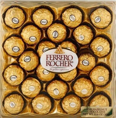 FERRERO ROCHER, FINE HAZELNUT CHOCOLATES