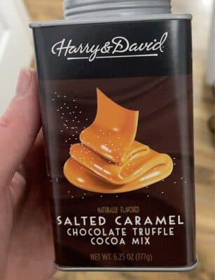 Harry david salted caramel chocolate truffle cocoa tin