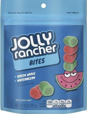 Soft Chewy Candy Bites, Green Apple & Watermelon
