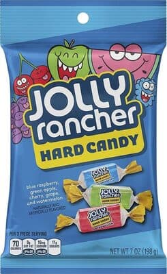 Blue Raspberry, Green Apple, Cherry, Grape, and Watermelon Flavored Hard Candy