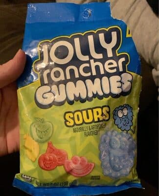 Green Apple, Blue Raspberry Cherry, Lemon & Watermelon Sours Flavored Gummies Candy