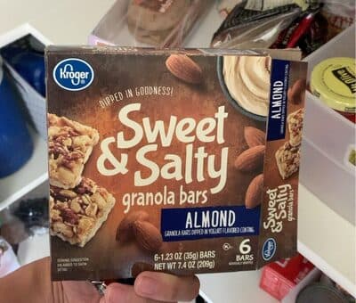 Almond Sweet & Salty Granola Bars Dipped in Yogurt Flavored Coating
