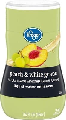 Peach & white grape liquid water enhancer