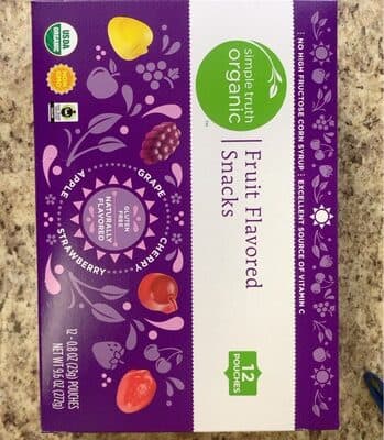 Grape, Cherry, Apple, Strawberry Fruit Flavored Snacks