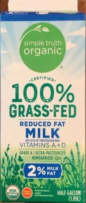 100% Grass-Fed 2% Reduced Fat Milk