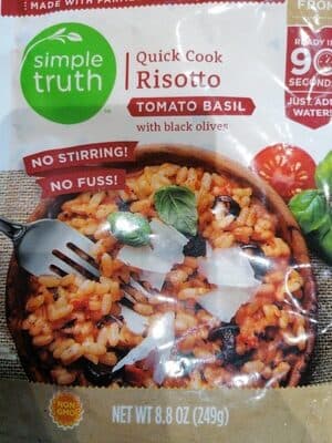 Quick Cook Risotto Tomato Basil with black olives