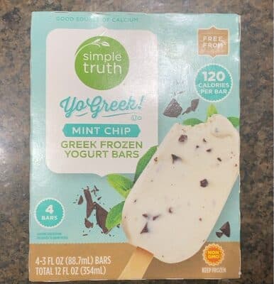 Mint Chip Greek Frozen Yogurt Bars