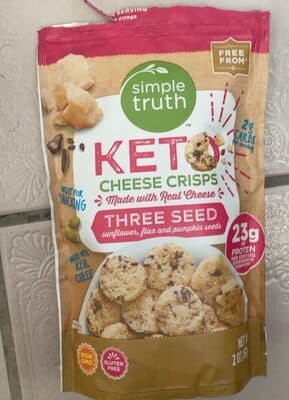 Keto cheese crisp three seed