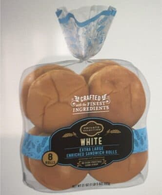 White Extra Large Enriched Sandwich Rolls