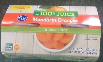Mandarin Oranges In 100% Juice