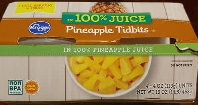Pineapple Tidbits In 100% Juice