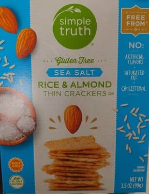 gluten free rice & almond sea salt thin crackers