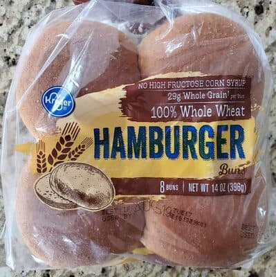 100% Whole Wheat Hamburger Buns
