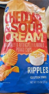 Cheddar & Sour Cream Flavored Ripple Potato Chips
