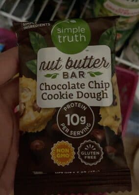 Chocolate Chip Cookie Dough Nut Butter Bar