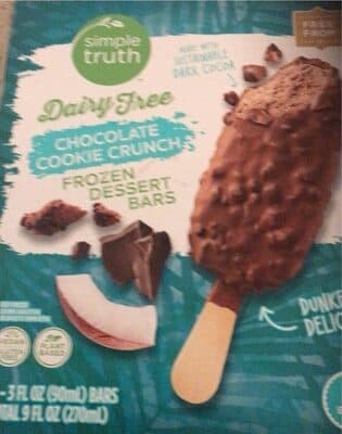 Chocolate Cookie Crunch Dairy Free Frozen Dessert Bars