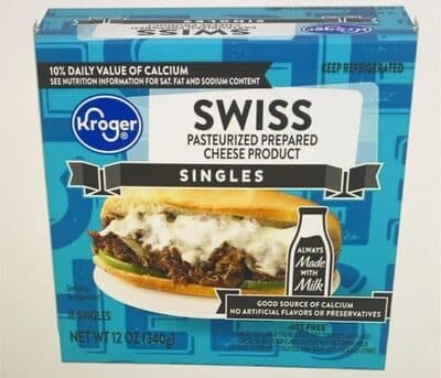 Swiss Singles Pasteurized Prepared Cheese Product