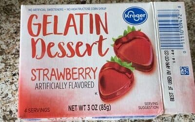Strawberry Flavored Gelatin Dessert