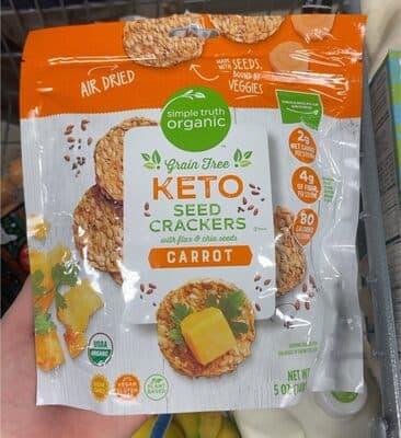 Grain Free Keto Seed Crackers with flax & chia seeds