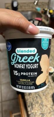 Blended Greek Nonfat Yogurt Vanilla