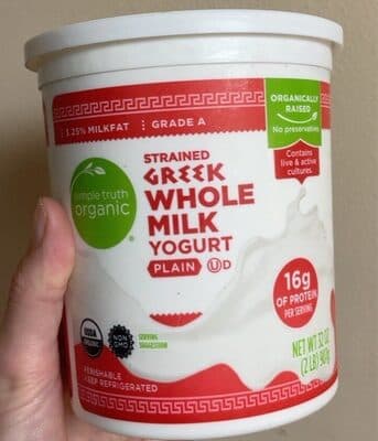 Plain Strained Greek Whole Milk Yogurt
