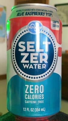 Seltzer Water Blue Raspberry Pop