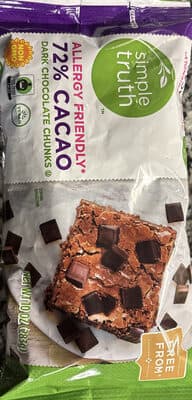 72% Cacao Dark Chocolate Chunks