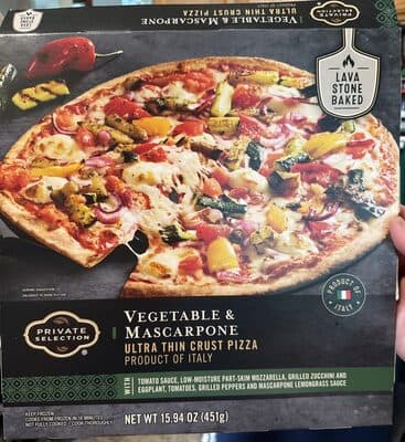 Vegetable & Mascarpone Ultra Thin Crust Pizza