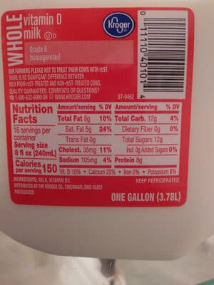 Vitamin D Whole Milk, Grade A