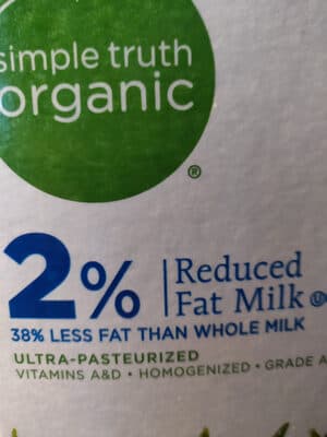2% Reduced Fat Milk