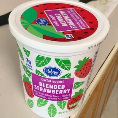 Blended Strawberry Lowfat Yogurt