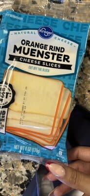 Orange Rind Muenster Natural Cheese Slices