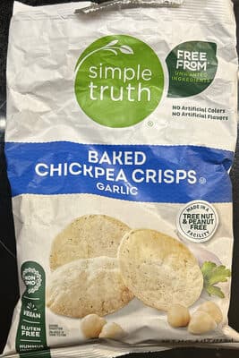 Baked chickpea crisps garlic