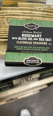 Rosemary With Olive Oil And Sea Salt Flatbread Crackers