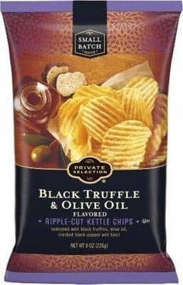RIPPLE-CUT KETTLE CHIPS, BLACK TRUFFLE & OLIVE OIL