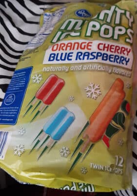 Mighty Ice Pops Orange Cherry Blue Raspberry