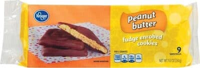 KROGER, PENUT BUTTER FUDGE ENROBED COOKIES